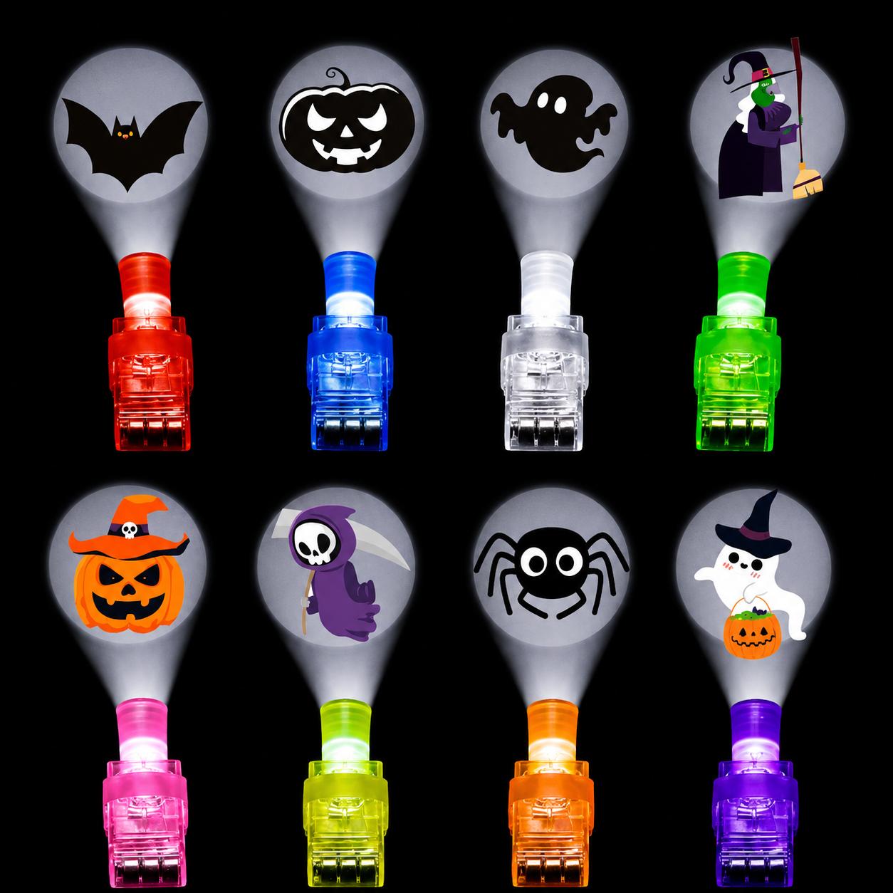 36pcs Halloween Finger Lights Toys for Kids, Bright lights | Halloween Party Favors Toys, Halloween Goodie Bag Fillers, Trick or Treat toys, Classroom Rewards