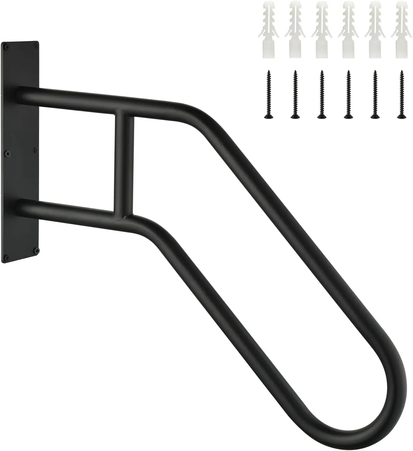 Handrails for Outdoor Steps,Stair Railing Indoor1-3 Step,Porch Railing & Deck Hand Rail Wall MountStair Hand Grab Bars,U-Shaped Safety Handrails