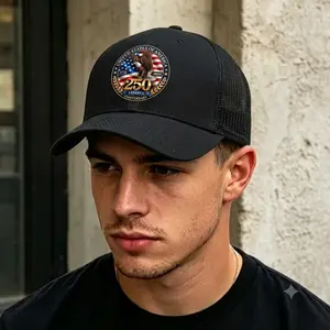 250th Anniversary 4th of july Commemorative Unisex Print Baseball Sun Cap with Eagle, 1776–2026, Suitable for Everyday Wear and Casual Style,Flag & Iconic Symbols - Ideal Gift for Daily Wear, Non-embroidered style,Holiday Celebrations