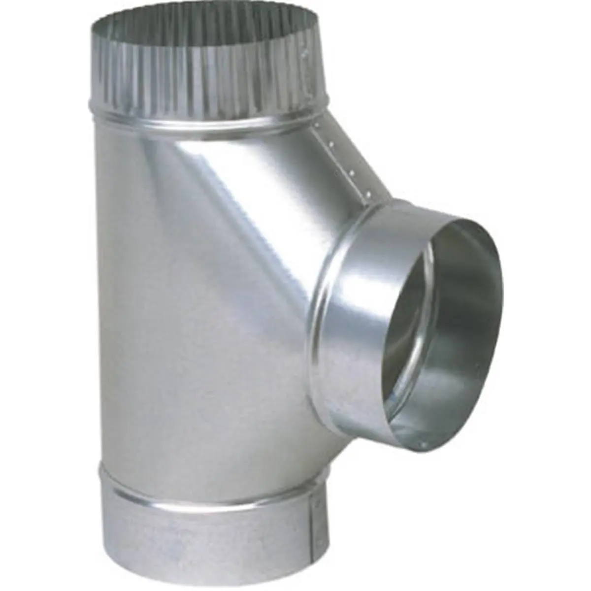 212 MAIN Imperial Manufacturing GV0899 8 in. 26 Gauge Galvanized HVAC Tee, Industrial Full-Flow Water Pipe for Home Supplies