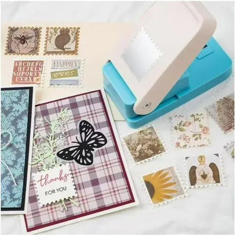 Manual Large Stamp Puncher & Embossing Tool - No Battery Needed, 3 Sizes, Decorative Cutout Cutter, Scrapbook Supplies, Handmade Creations Embellishment, Albums & Gifts Fit, Book & Card Ready for Crafting Enthusiasts
