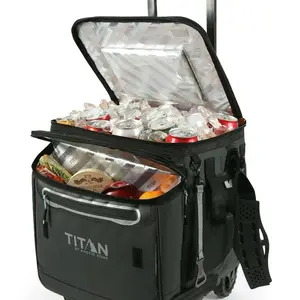 Titan Deep Cooler 50+10 Cans with Zippered Compartment and Durable Design for Convenient Cold Storage
