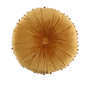 Levtex Home Kimpton Round Champagne Velvet Decorative Pillow