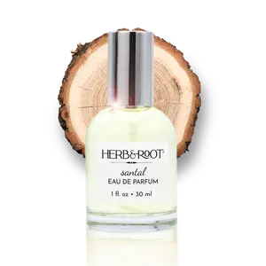 Herb & Root Santal Perfume for Men or Women | Raw Indian Sandalwood with Leather and Balsam | Woody Unisex Scent Perfume Spray nlog  perfume