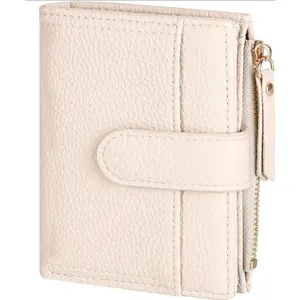 Women's Soft Leather Wallet, Small Ladies Purse with Zipper Coin Pocket, Multiple Credit Card Slots, Elegant Design for All Seasons