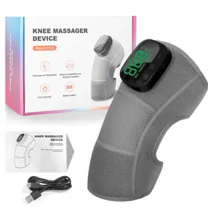 Knee Massager with Heating & Massage Functions, 4 Adjustable Temperature Levels, Suitable for Knee Elbow Shoulder, 2000mah Lithium Battery