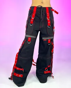 Tripp NYC Zip-Off Black/Red X-Strap Pants
