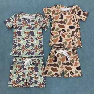 Kids boy short sleeve camouflage summer outfit