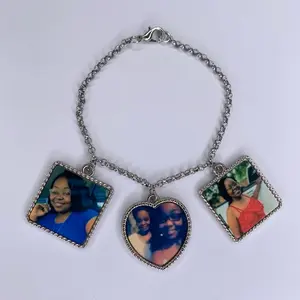 3 Charm Sublimation Photo Bracelet - Great Memory Keeper