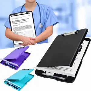 High Capacity Storage Clipboard with Pen Holder, A4 Letter Size, Plastic, Ideal for Teachers, Students, Office Use, Office Accessories
