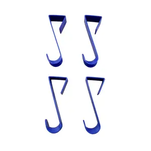 Home Collection Pack of 4 Over The Door Hooks Plastic Hangers 3.5 Inch Organizer