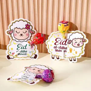 40 Pcs Adorable Cartoon Lamb Lollipop Sticks, Eid Al Adha Party Favors, Gift Decoration, Creative Eid DIY Supplies, Children Holiday Gifts