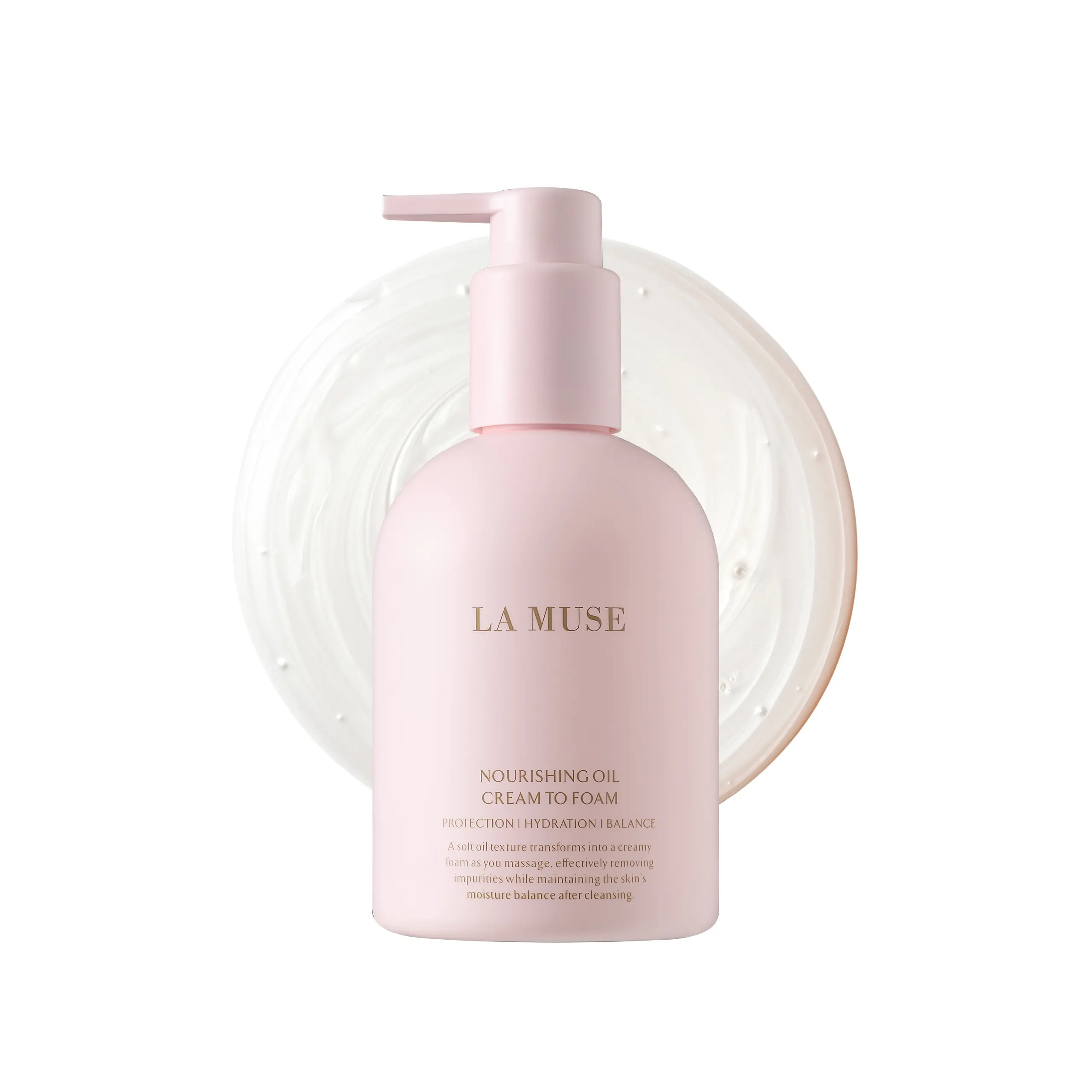 LA MUSE Nourishing Oil Cream To Foam | Facial Cleanser | Sensitive Skin | Hydrating Face Wash | Non-Drying & Gentle Face Cleanser | Moisturizing Pore Cleanser | Makeup Remover | Korean Skin Care
