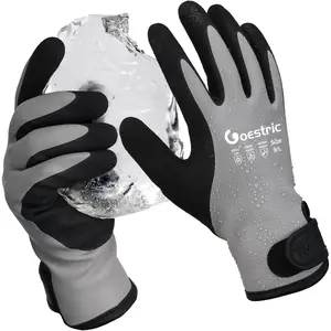 100% Waterproof Winter Work Gloves for Men Women, Freezer Gloves with Grip for Shoveling Snow