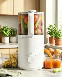 3-in-1 Masticating Juicer Machine, 7-inch Wide Feed Chute Cold Press Juicer, Whole Fruit & Vegetable Juicing, Sorbet & Nut Milk Maker, Easy to Clean, 120oz Large Capacity