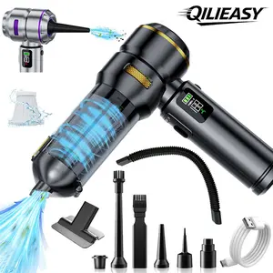Portable Handheld Car Vacuum Cleaner, Interior Car Cleaner, 17000pa Super Suction, Ideal for Office, Home, Car, Carpet, Pet Hair, Extended Flexible Hose, 3 Settings, LED Light