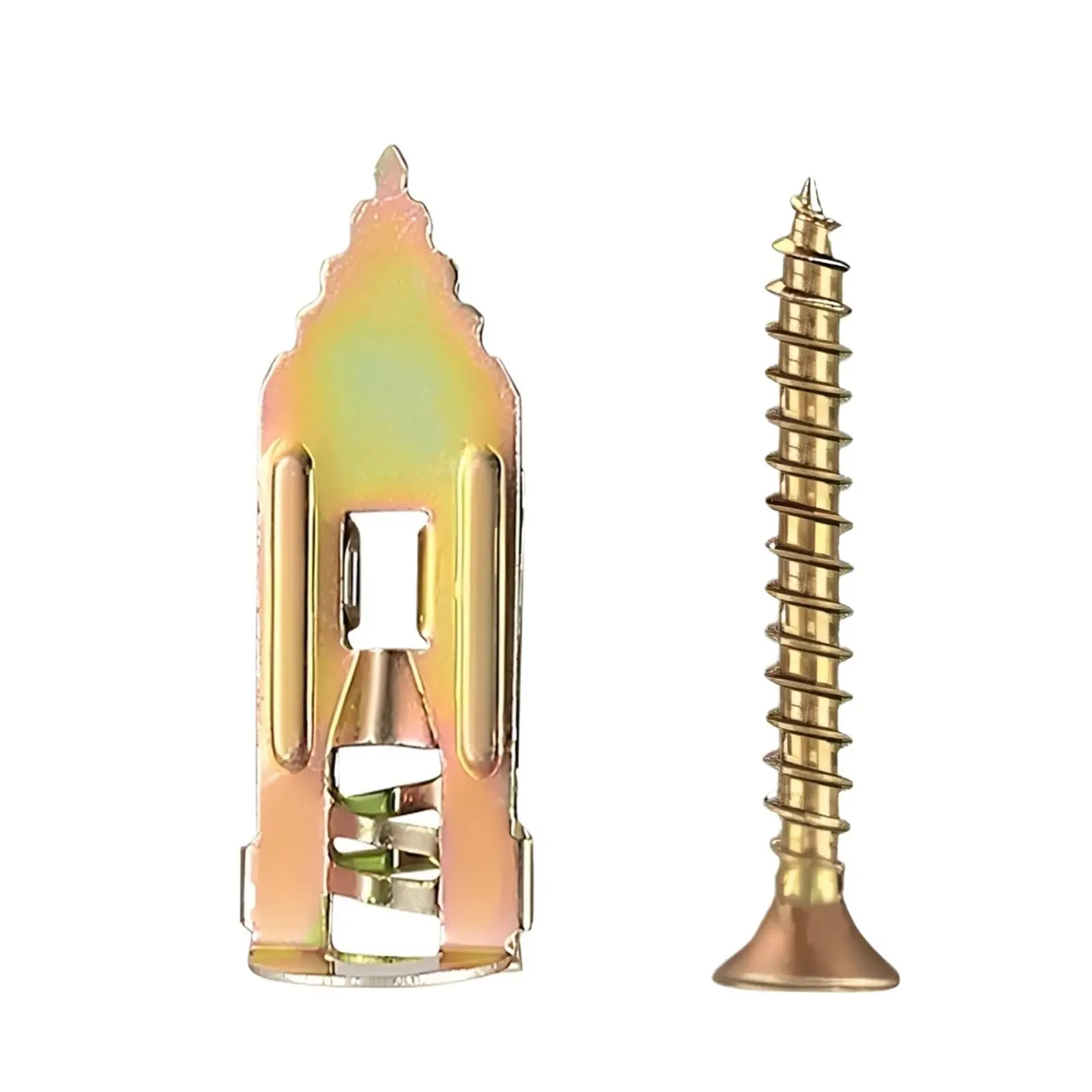 120-Count Drywall Self-Drilling Screw Anchors, Heavy-Duty Zinc-Plated Steel, Conical Tip, Convenient No-Drill Installation, Ideal for TV & Cabinet Mounting, Convenience