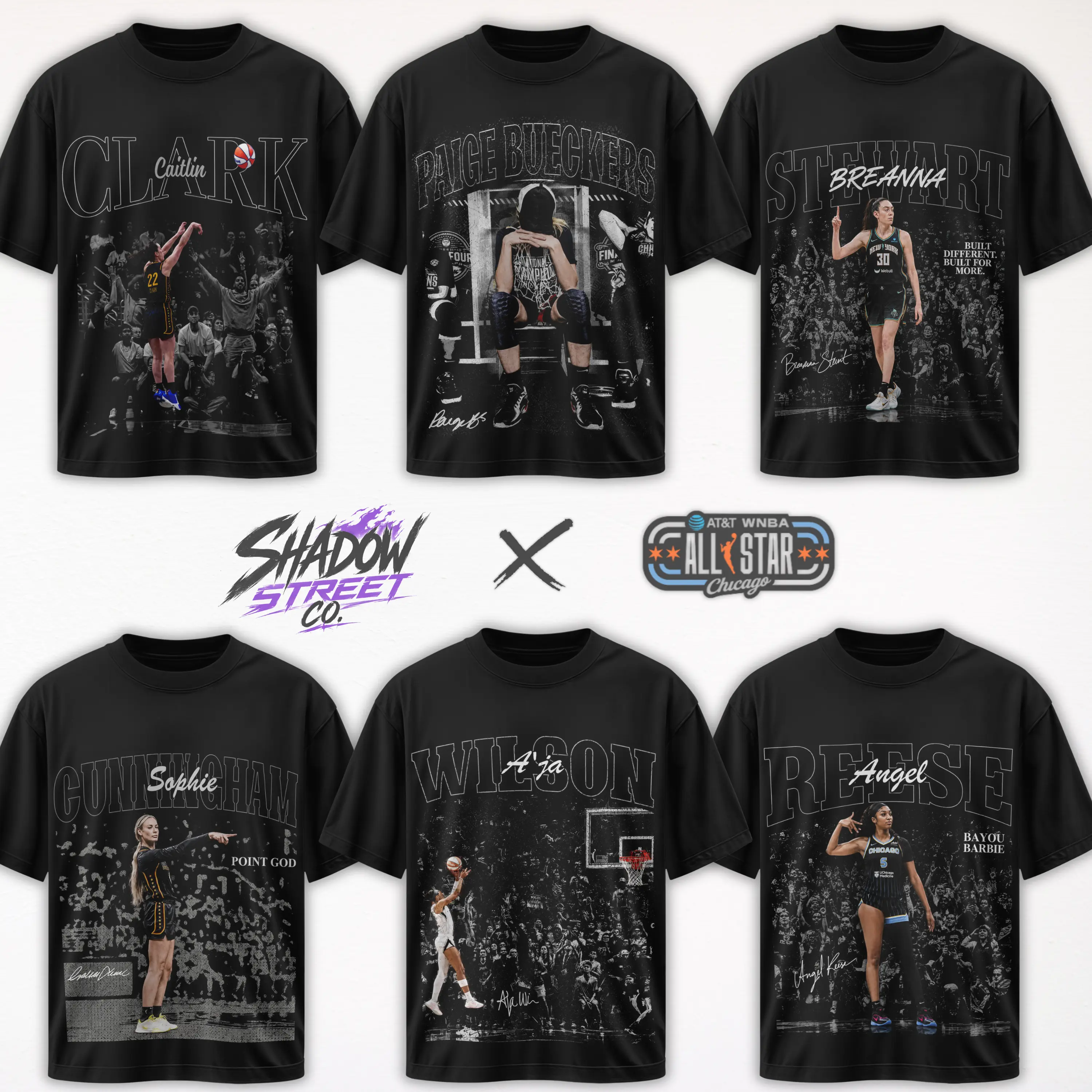[Collection] Retro All-Star 2026 Chicago Basketball T-Shirt All-Star Weekend Caitlin Clark, Angel Reese, A'ja Wilson, Paige Bueckers, Sophie Cunningham, Breanna Stewart Vintage Shirt Graphic Premium Cotton Top Trendy Game Day Fan Collector Gift Merch