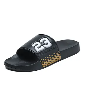 Unisex Basketball Slide Sandals with Number 23 Design – Comfortable EVA Sport Slides for Men Women, Non Slip Shower Slides Lightweight Cushion Beach Slippers, Casual Indoor Outdoor Gym Pool Summer Athletic Slides