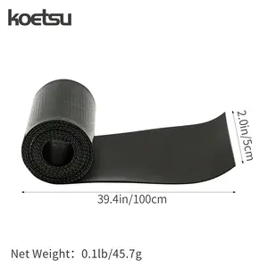 [KOETSU PVC Repair Patch] KOETSU Dual-Sided PVC Repair Patch - 0.7mm Thick Mesh Reinforced 2" x 3.94" - Black & White for Kayaks, Paddleboards, Inflatable Boats & Rafts - Durable, Flexible Quick Fixes, Watercraft Protection