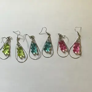 Gummy Bear Teardrop Earrings - Colorful Beads in Teardrop Shape, Perfect for Everyday Wear