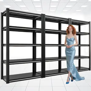 Garage Adjustable Shelving Storage Rack 5-Tier Metal Industrial Heavy Duty Storage Cabinet for Warehouse Pantry Basement Kitchen Cupboard Storage Rack