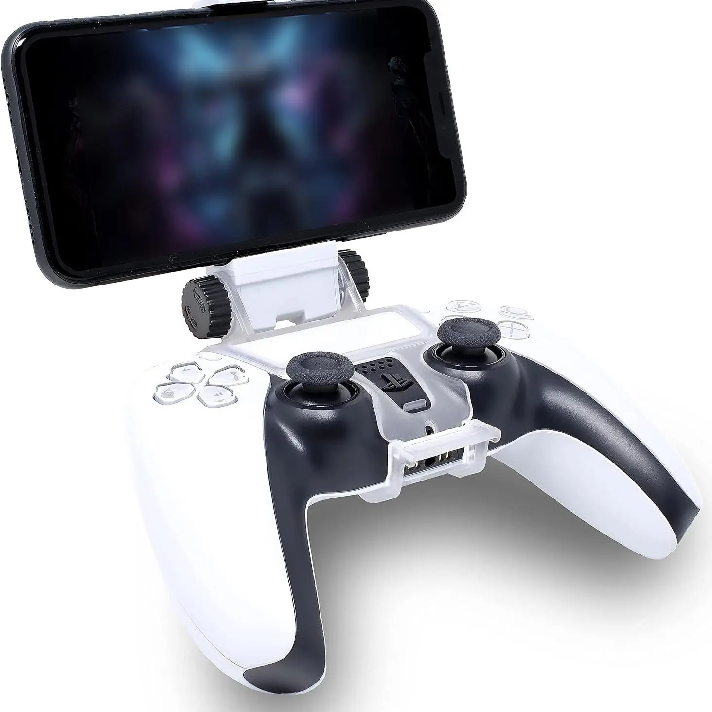 DOBE FOMIS ELECTRONICS Controller Phone Holder Clip, Smartphone Clip Mount for PS5 Controller, Console Accessories for PS5 Remote Play, Game Console Accessories