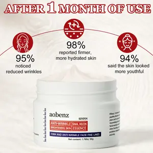 aobenz Snail Mucin Cream| Hydrating Face Moisturizer| For Smoother, Firmer-Looking Skin & Improved Appearance of Fine Lines