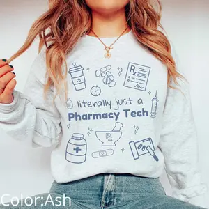 Pharmacy Certified Technician Student T-SHIRT or Sweatshirt, Pharmacist Iced, Pharmacy Tech Short Sleeve Womenswear