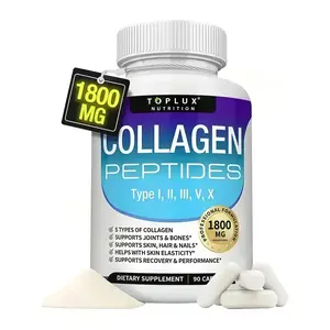 1800 mg Collagen Peptides 5 Complex HealthBeauty Fitness Dietary Supplement 90 Capsules Bottled in USA Edible Healthcare Colagen with Multi-Type Collagen & Vitamins | Supports Joints & Bones & Heartheal th | Maintains Youthful Skin, Hair & Nails