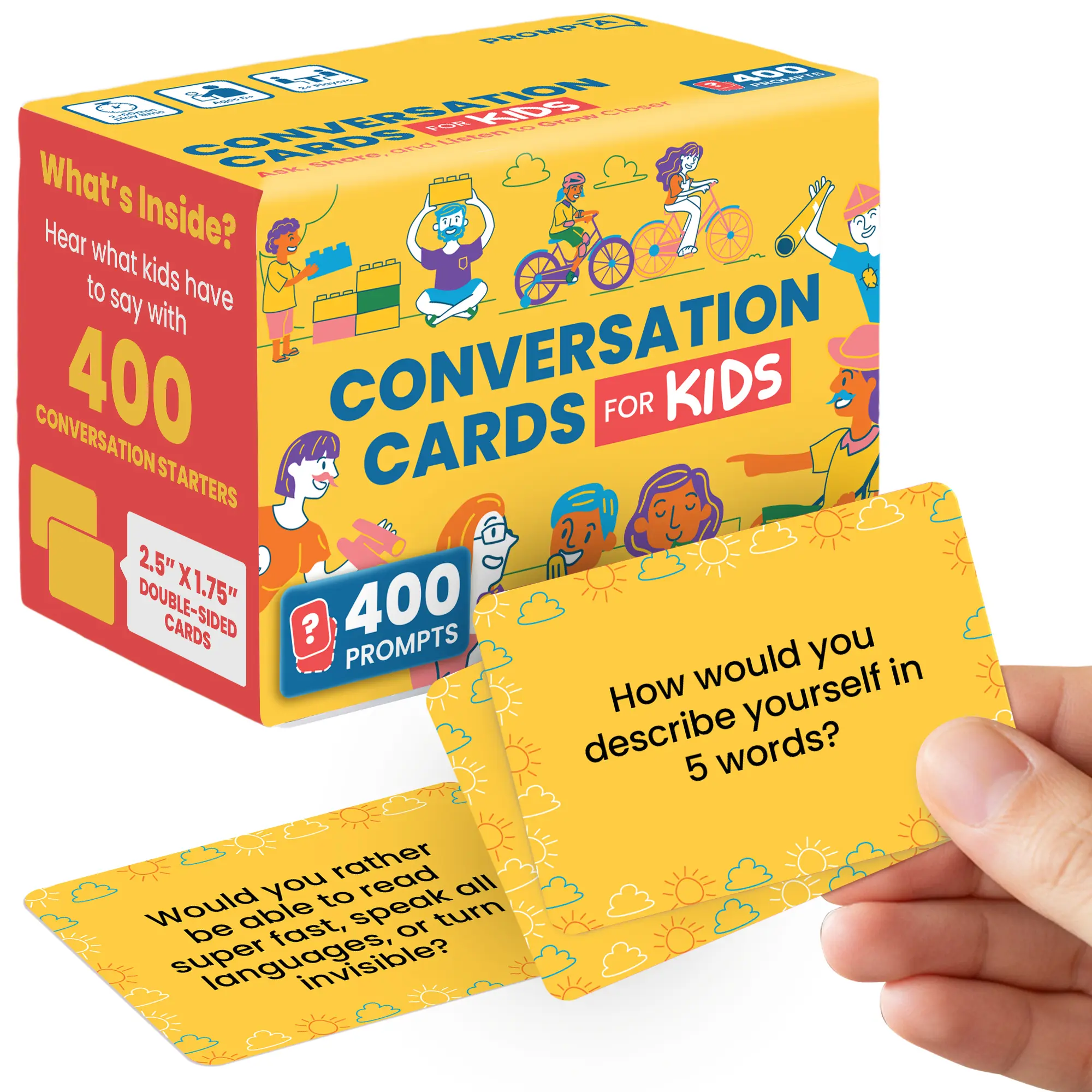 400 Conversation Starter Cards for Kids Ages 6-12 400 Conversation Starter Cards for Kids Ages 6-12