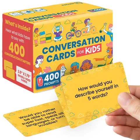 400 Conversation Starter Cards for Kids Ages 5-12