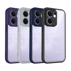Oppo Reno 14f 5g Cph2743 Case, Shockproof Silicone Bumper, Air Cushion Clear Matte Back Cover, Hard Phone Case for Oppo Reno 14fs 14f 5g