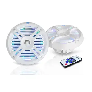 6.5" Waterproof Marine Speakers 250W LED Lights White