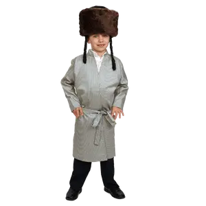 Yerushalmi Chasidic Bekitcha Rabbi Coat For Kids - Includes Traditional Rabbi Coat with Matching Belt – Classic Purim Dress Up for Boys – Perfect for Role Play , Pretend Play Fun, Theme Party and Cultural Celebrations