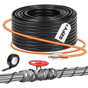 3FT~200FT Heat Tape for Water Pipes, -40°F Deicing Cable,Pipe Heat Cables for Roof,Gutter，Farm，Freeze Protetion Heating Wires, Heated Water Hose,Plumbing Fixtures,120V 5W/FT (30FT)