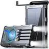 GOODaaa-W31 Multifunctional High-Power Solar Power Bank Charger - 45800mAh Durable Lithium Battery, 15W Fast Charge Cuts Wait Time, Built-in Hand Crank & 4 Cables, Wireless USB-C, Travel EDC Emergency Wireless Battery Pack for Smartphones
