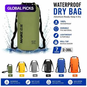 outdoor sports waterproof bag, 5l/10l/15l/20l/25l/30l multi-color waterproof bag, travel waterproof bag, durable fabric suitable for travel, swimming, beach, rowing, surfing, hiking