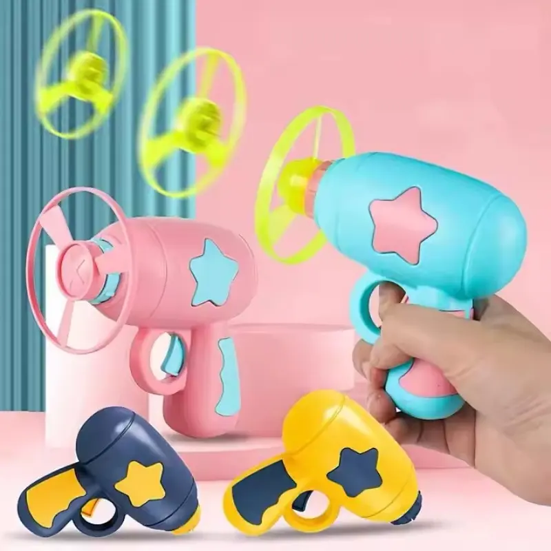 Cat Fetch Toy Set Launcher Gun, Flying Disc Toy, Cat Track Toy for Training, Hunting, Chasing Interactive Toys, Indoor Boredom Breaker