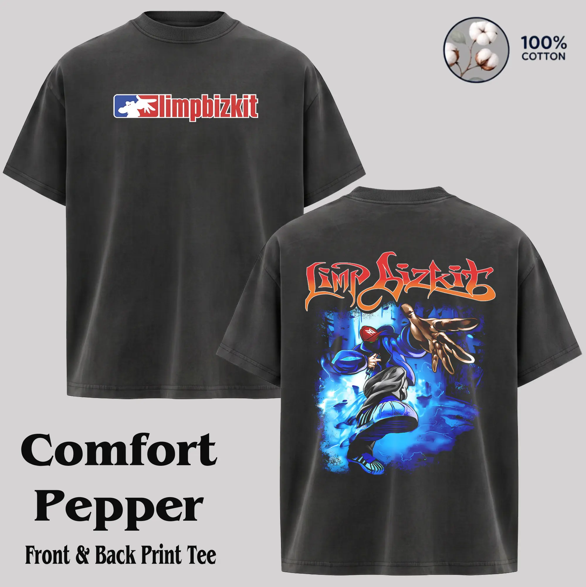 Limp Bizkit Rock Band Tour 2-Sided Washde Tee, Hoodie , metal band shirt, rock tour t-shirt, alternative band merch, trending t-shirt, 90s graphic tee, vintage graphic tee, grunge aesthetic shirt, classic rock merch
