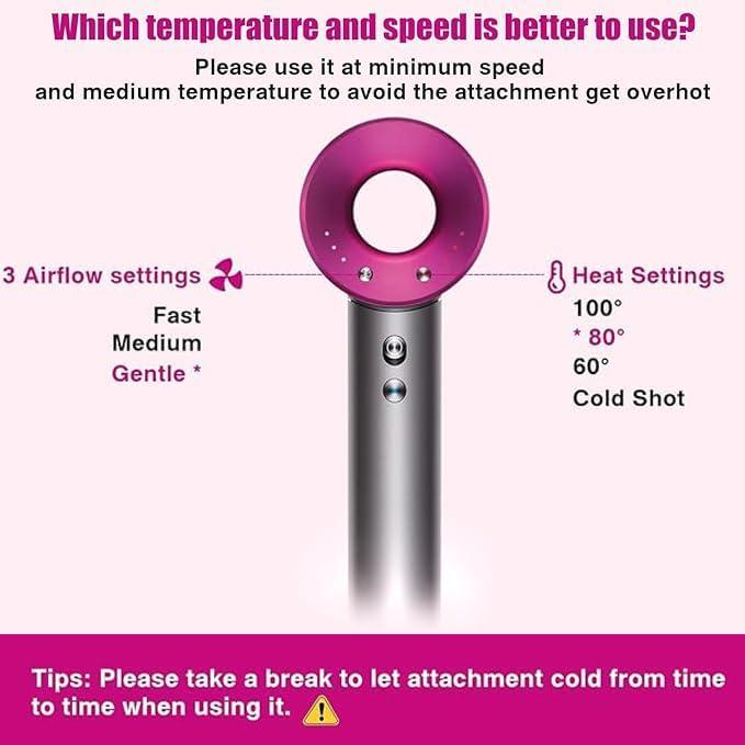 1.2 Inch/30MM Long Hair Curling Iron Barrels For Dyson Airwrap HS01 HS05 Attachment Parts Hair Tool, With Adaptor For Dyson Hair Dryer Converting To Airwrap Styler, 1 Pair