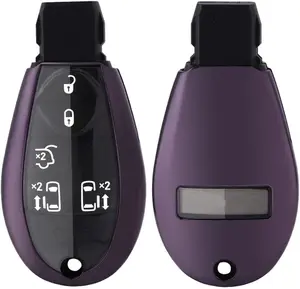 Soft TPU Protector Key Fob Cover fit for Dodge Ram 1500 2500 3500 Charger Challenger Durango Grand Caravan Journey Chrysler Town Country Keyless Entry Key Fob (Purple)