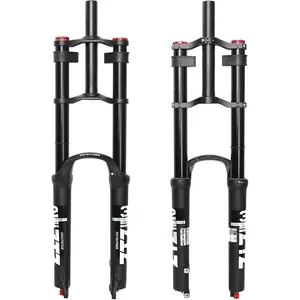 ZTZ 26/27.5/29 inch Mountain Bike Air Suspension Fork,Rebound Adjustment,180mm Travel,QR 9x100mm, 1-1/8 Straight Steerer, Ultralight Double Shoulder Design Front Fork for XC/AM MTB
