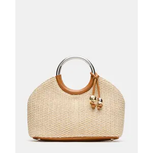 Steve Madden GEENA STRAW BAG LIGHT NATURAL