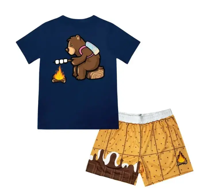 Baseball Lifestyle 101 - Campfire Tee & Shorts Set for Youth & Adults | Summer Back to School Baseball Outfit