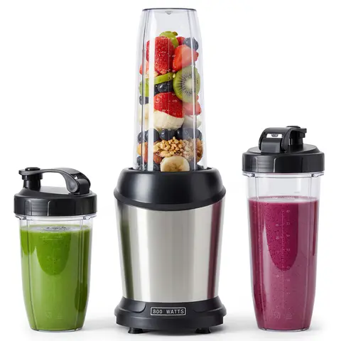 Sweetcrispy 800W Blender Household Appliances - 800 W & Above Personal Blender Set, Multifunctional Frozen Drink Maker for Busy Mornings, Ice Crushing with BPA-Free Travel Cups