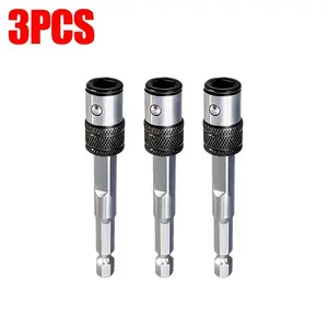 3pcs Steel Telescopic Connectors, High Strength Quick Release Rods, Screwdriver Socket Holder for Electric Drills and Tools