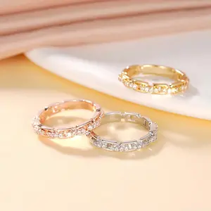 Zircon Loop Ring for Women Everyday Jewelry Fashion Personalized Party Accessory Anniversary Birthday Gift