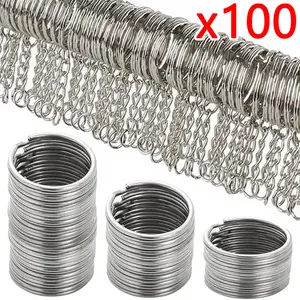 30mm/25mm/20mm Metal Key Rings Keychain Sets Keyfob Anti-rust KeyRings Key Chains Car Key Pendant Split