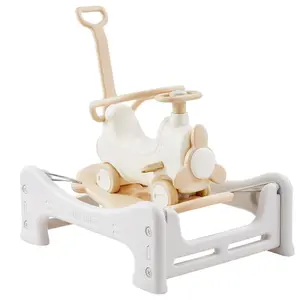 VEVOR Toddler's 4 - in - 1 Multifunctional Rocking Horse, Ages 1 - 3, Includes Removable Balance Board, Handle for Pushing, and 4 Sleek Wheels, Durable HDPE Construction, Supports Children up to 80 lbs,VEVOR Super Brand Day